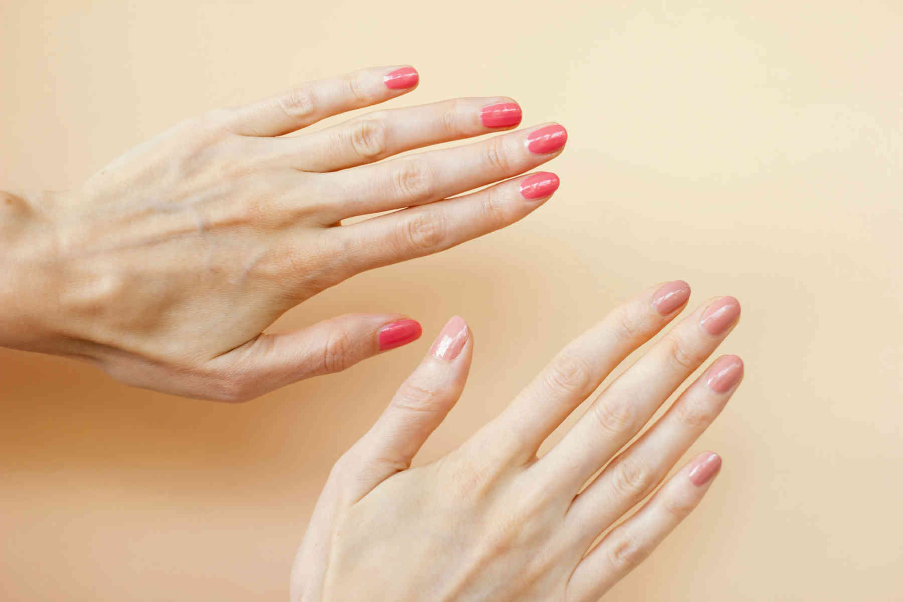 Pink gel nails
